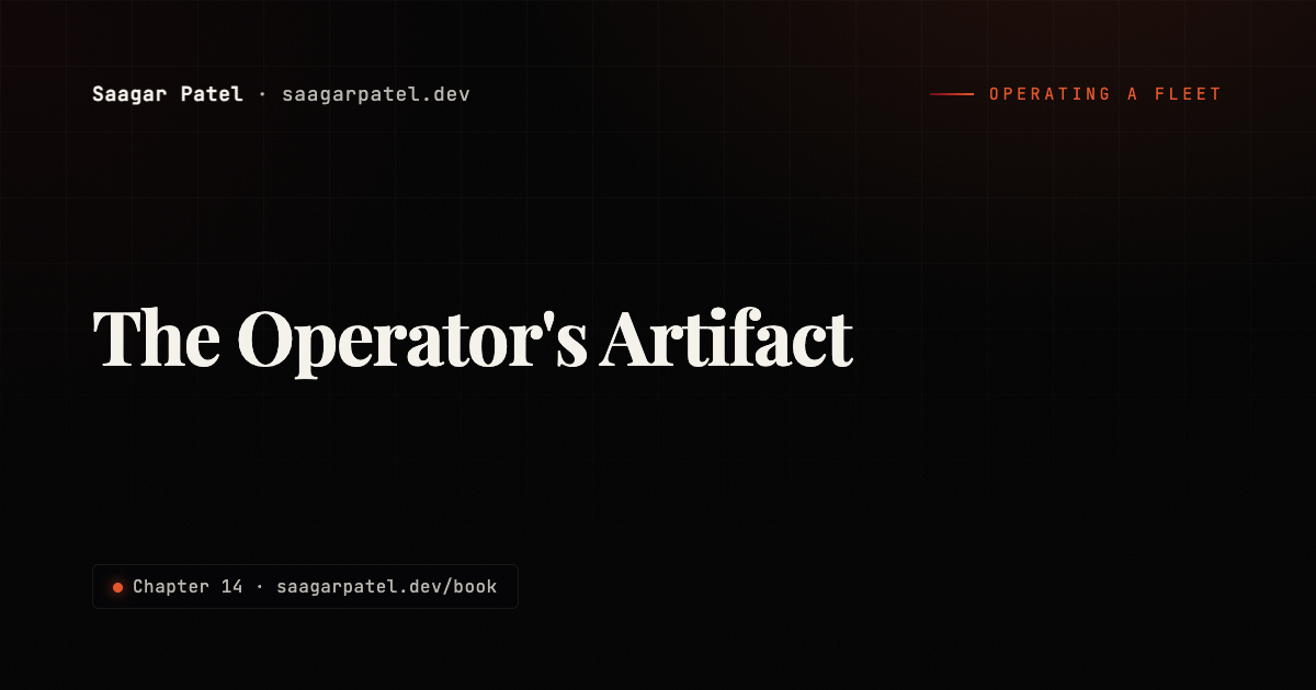 The Operator's Artifact share card