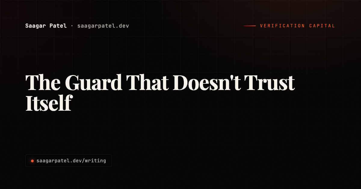 The Guard That Doesn't Trust Itself share card