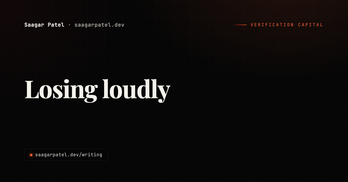 Losing loudly share card
