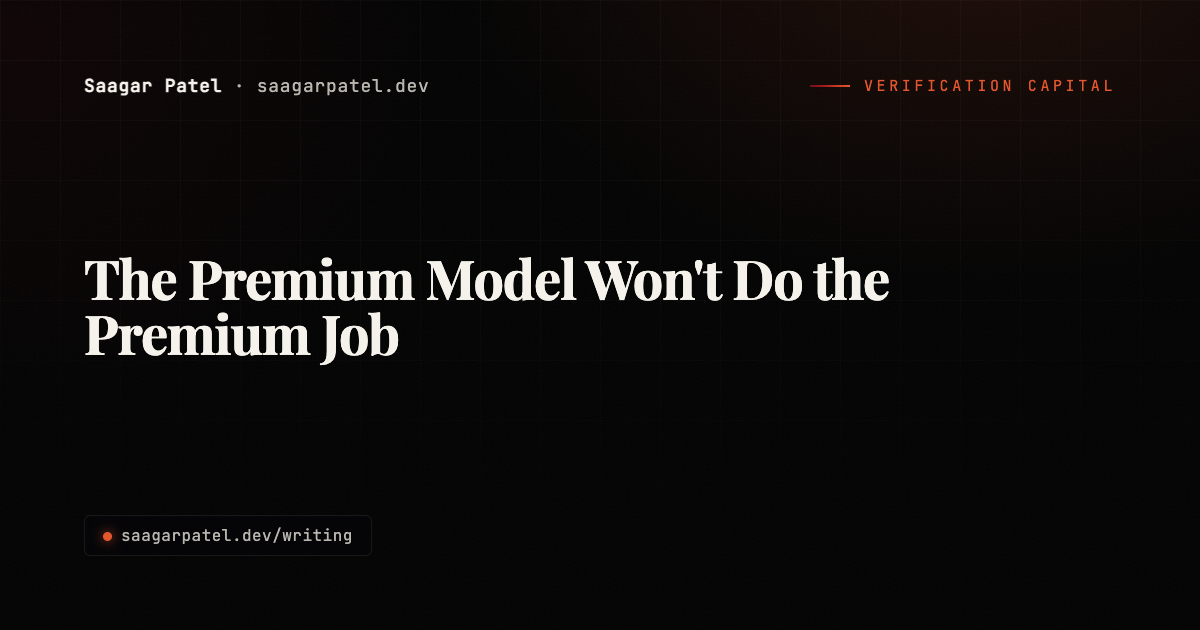 The Premium Model Won't Do the Premium Job share card
