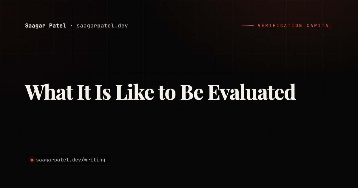 What It Is Like to Be Evaluated share card