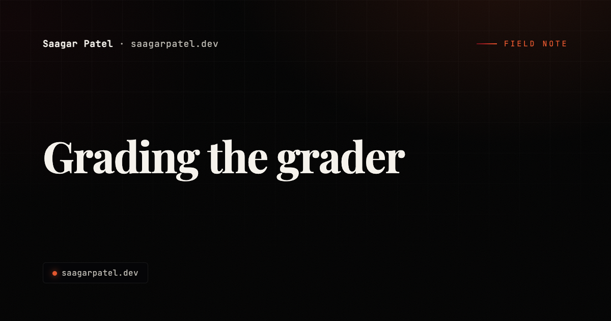 Grading the grader share card