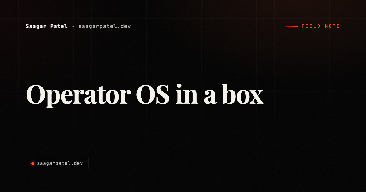Operator OS in a box share card
