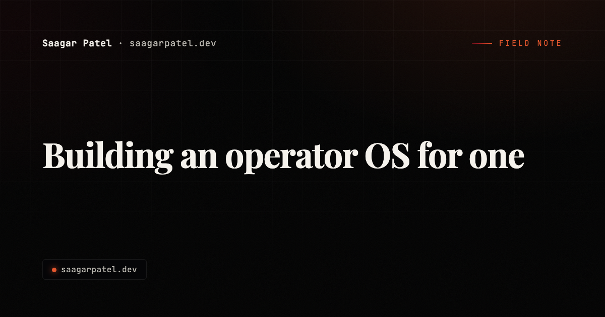 Building an operator OS for one share card
