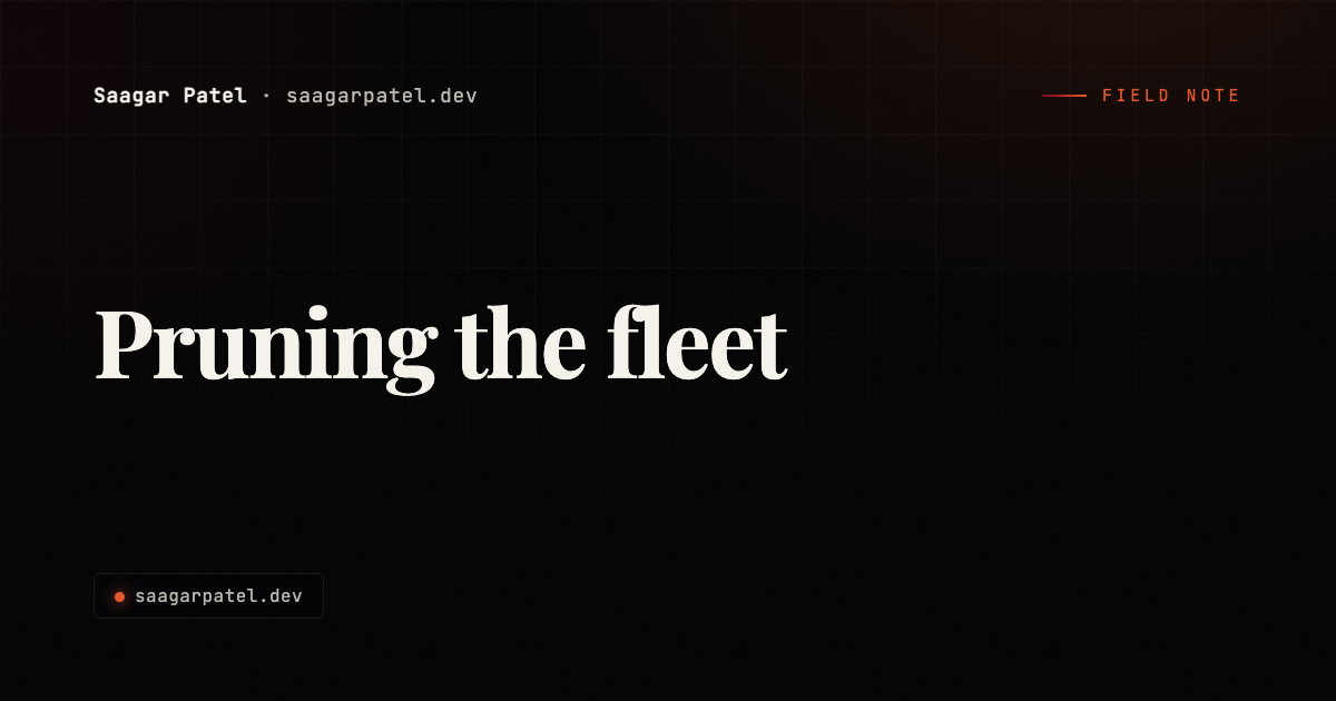 Pruning the fleet share card
