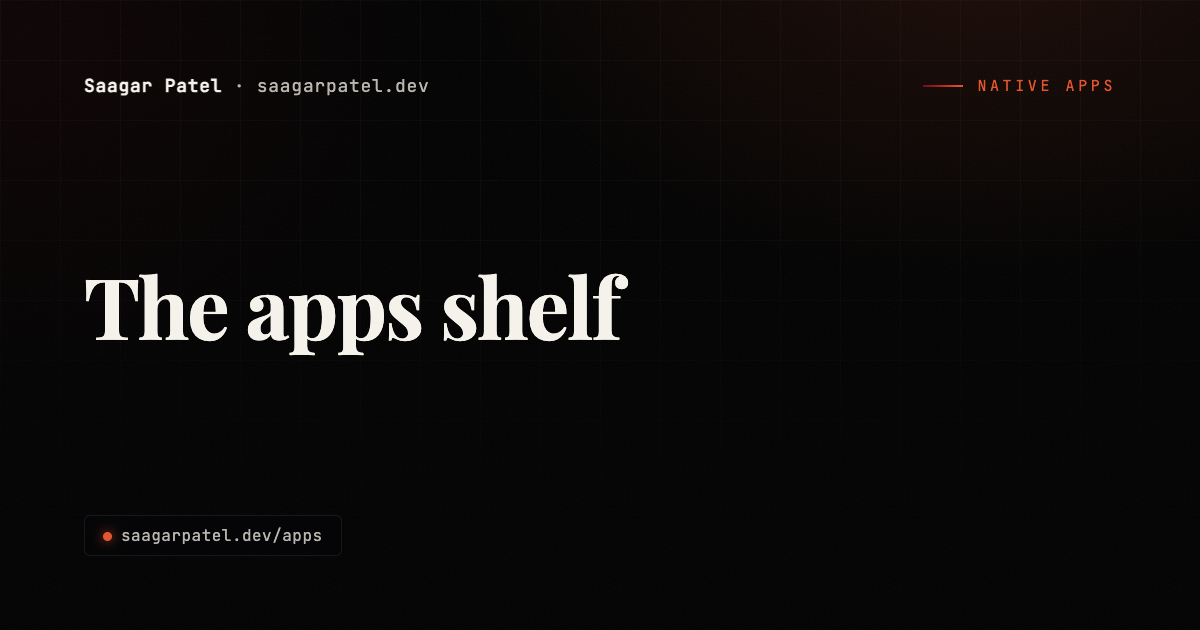 The apps shelf share card